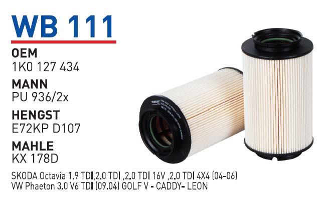 VOLKSWAGEN GOLF V - CADDY - LEON [WB111]