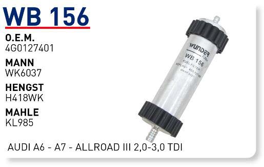 AUDI A6 - A7 - ALLROAD III 2,0-3,0 TDI [WB156]