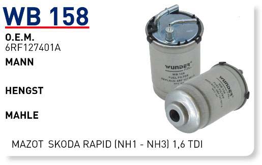 SKODA RAPID (NH1 - NH3) 1,6 TDI [WB158]