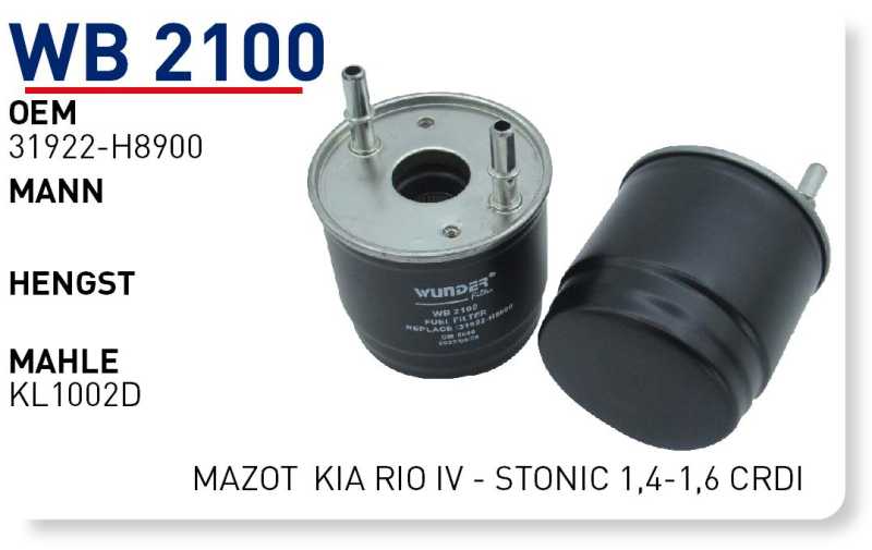 KIA RIO IV - STONIC 1,4-1,6 CRDI [WB2100]