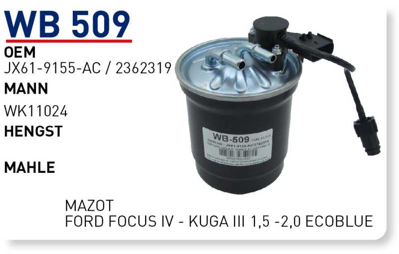 FORD FOCUS IV - KUGA III 1,5 -2,0 ECOBLUE [WB509]