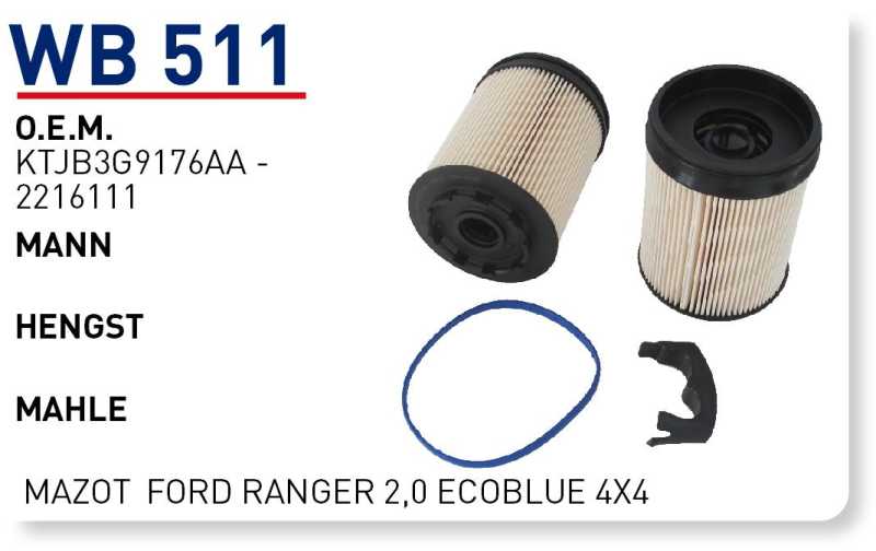 FORD RANGER 2,0 ECOBLUE 4X4 [WB511]