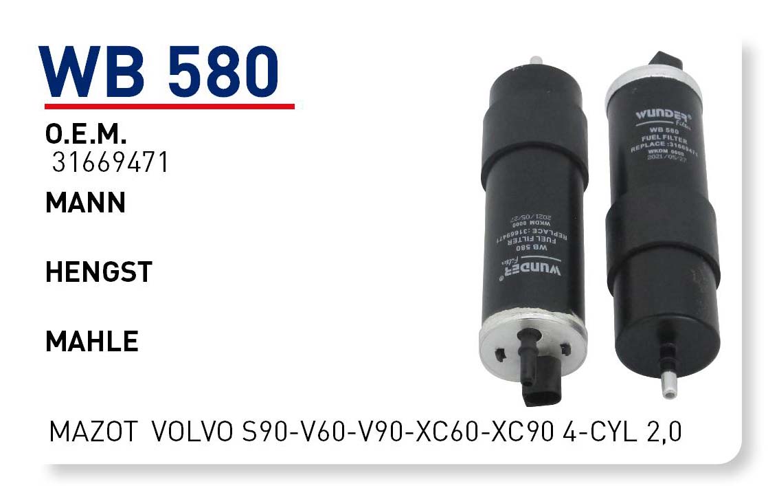VOLVO S90-V60-V90-XC60-XC90 4-CYL 2,0 [WB580]
