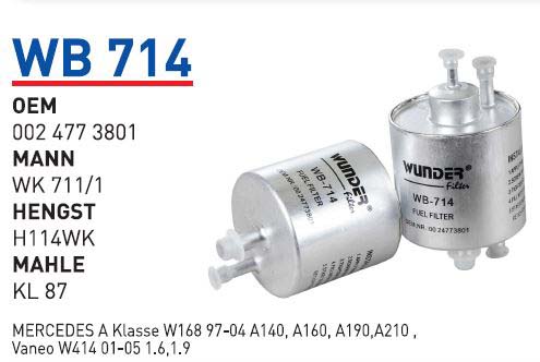 MERCEDES 168 KASA A140 - A160 - 190 - 210 [WB714]