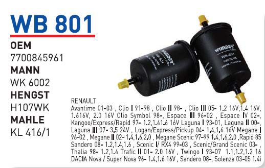 RENAULT CLiO - MEGANE (SiYAH) [WB801]