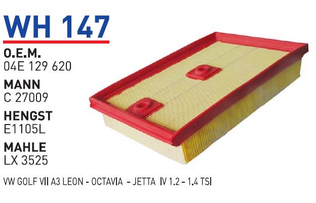 VW GOLF VII-A3-LEON-OCTAVIA-JETTA IV 1,2-1,4 TSI [WH147]