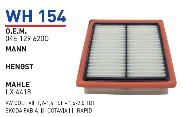 SKODA FABIA III-OCTAVIA III -RAPID -VW GOLF VII 1,2-1,4 TSI /1,6-2,0 TDI [WH154]