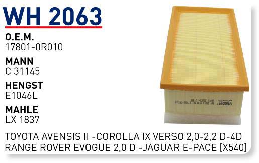 TOYOTA AVENSIS II -COROLLA IX VERSO 2,0-2,2 D-4D [WH2063]