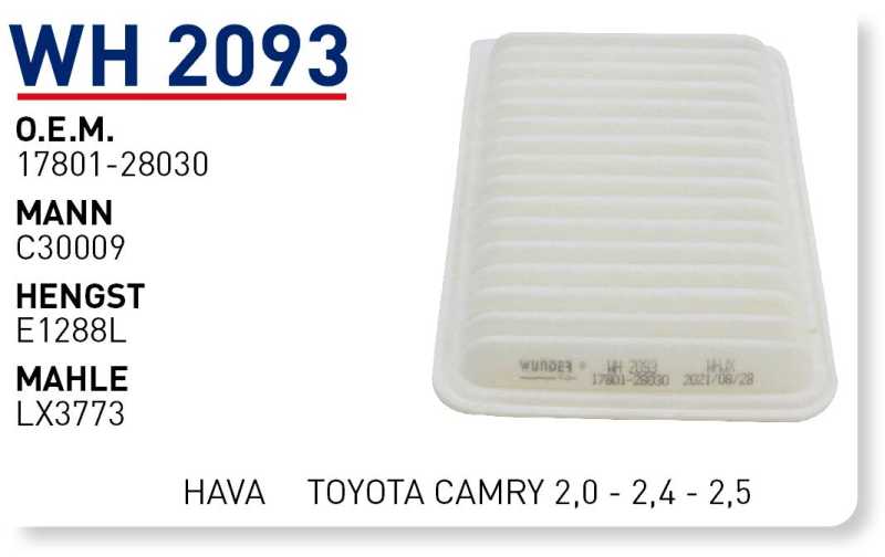 TOYOTA CAMRY 2,0 - 2,4 - 2,5 [WH2093]