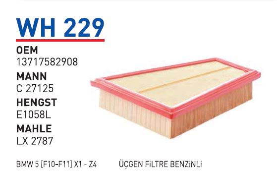 BMW 5 [F10-F11] X1 - Z4 ÜÇGEN FILTRE BENZINLI [WH229]