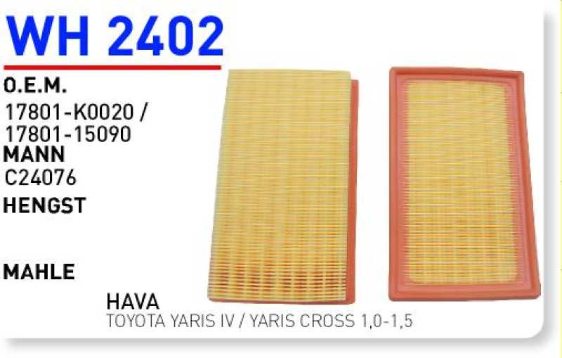 TOYOTA YARIS IV / YARIS CROSS 1,0-1,5 [WH2402]