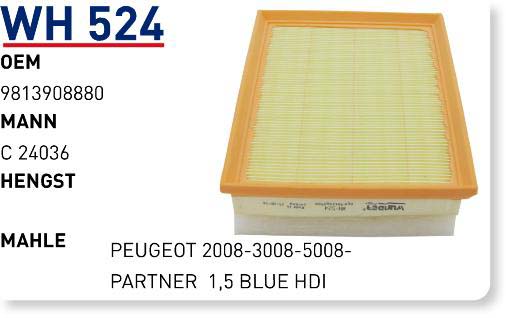 PEUGEOT 2008-3008-5008-PARTNER 1,5 BLUE HDI [WH524]