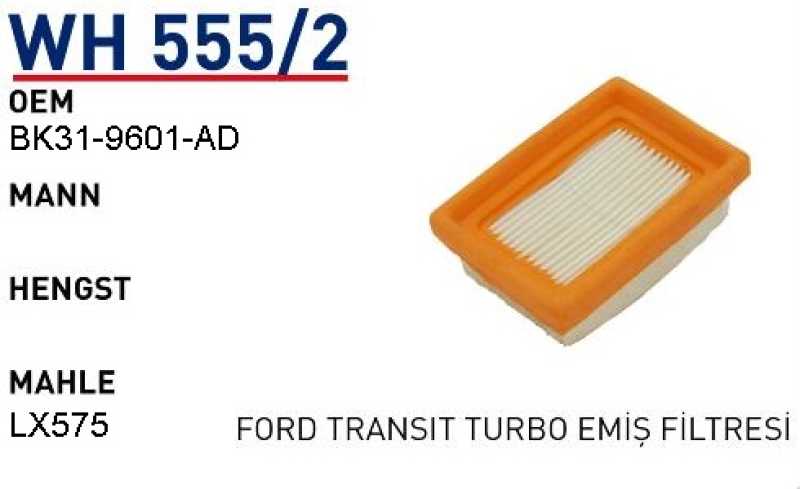 FORD TRANSIT TURBO EMIS FILTRESI [WH555/2]
