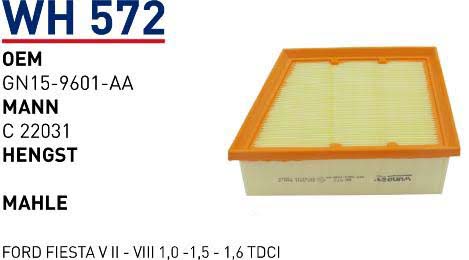 FORD FIESTA V II - VIII 1,0 -1,5 - 1,6 TDCI [WH572]