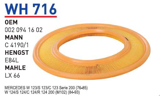 MERCEDES 123 KASA 200 (80-85 ) - 124 KASA 200 (85-90) KARB. [WH716]