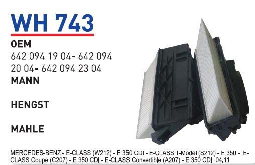 MERCEDES-BENZ - E-CLASS (W212) - E350 CDI - E-CLASS T-Model (S212) - E350 - E-CLASS CoupE(C207) - E [WH743]