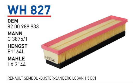 RENAULT SYMBOL -DUSTER II -SANDERO -LOGAN 1,5 DCI [WH827]
