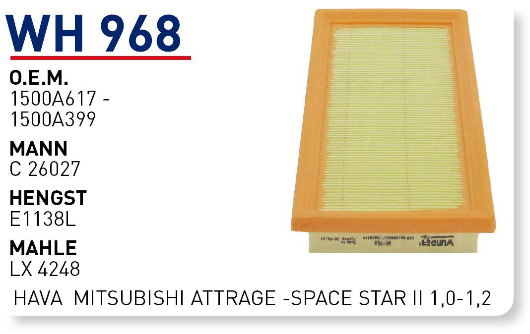 MITSUBISHI ATTRAGE -SPACE STAR II 1,0-1,2 [WH968]