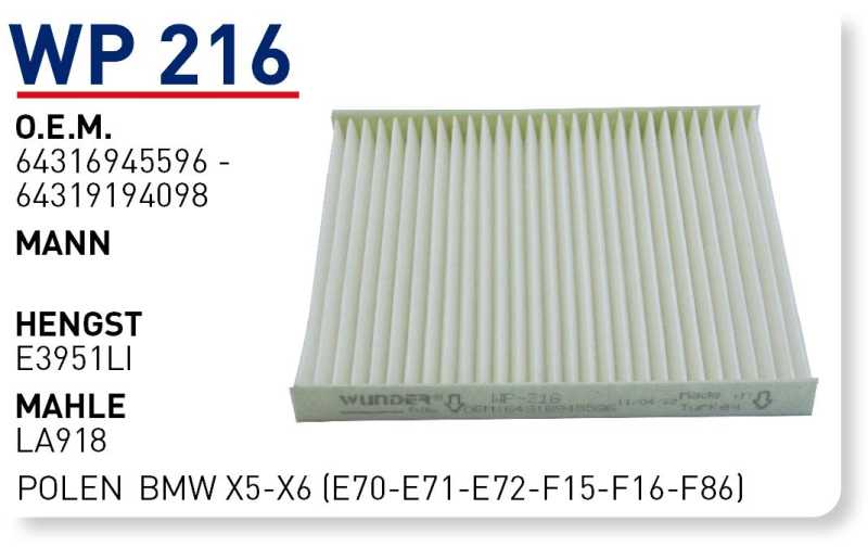 BMW X5-X6 (E70-E71-E72-F15-F16-F86) [WP216]