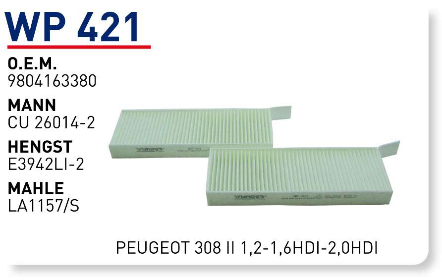 PEUGEOT 308 II 1,2-1,6HDI-2,0HDI [WP421]