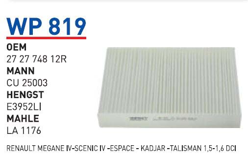 RENAULT MEGANE IV-SCENIC IV -ESPACE - KADJAR -TALISMAN 1,5-1,6 DCI [WP819]