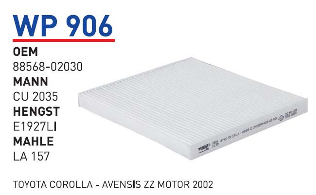 TOYOTA COROLLA - AVENSiS ZZ MOTOR 2002 [WP906]