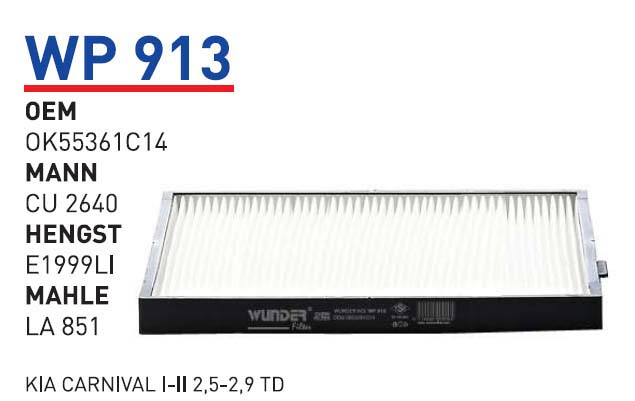 KIA CARNIVAL I-II 2,5-2,9 TD [WP913]