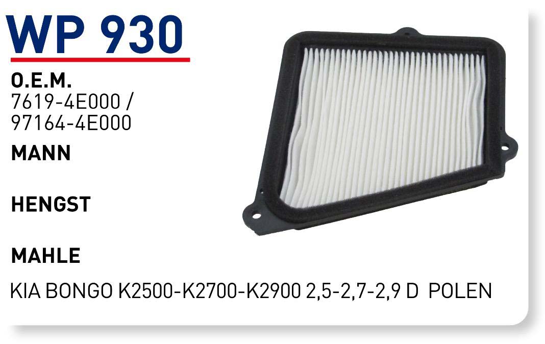 KIA BONGO K2500-K2700-K2900 2,5-2,7-2,9 D [WP930]