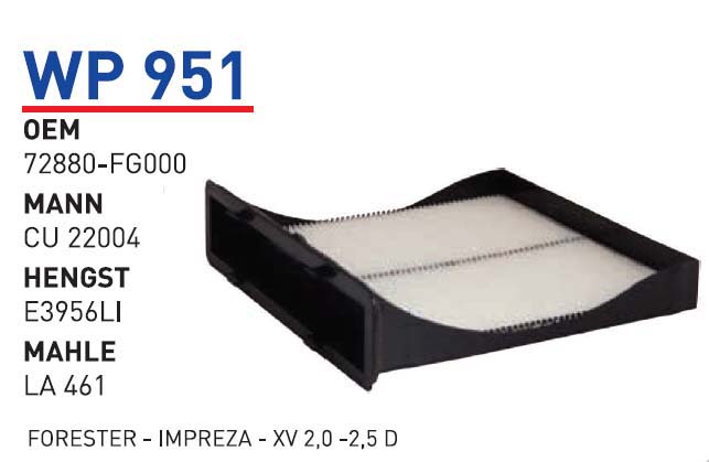 FORESTER - IMPREZA - XV 2,0 -2,5 D [WP951]
