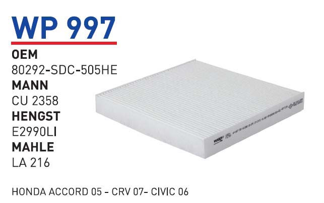 HONDA ACCORD 05 - CRV 07- CiViC 06 [WP997]