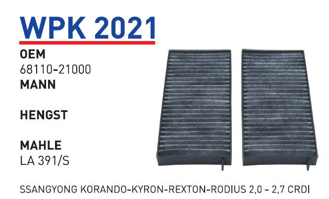 SSANGYONG KORANDO-KYRON-REXTON-RODIUS 2,0 - 2,7 CRDI [WPK2021]