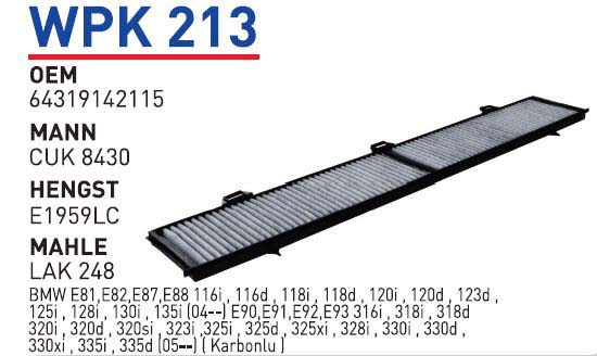 BMW 1 SERIE - 3 SERIE E90 (KARBONLU) [WPK213]