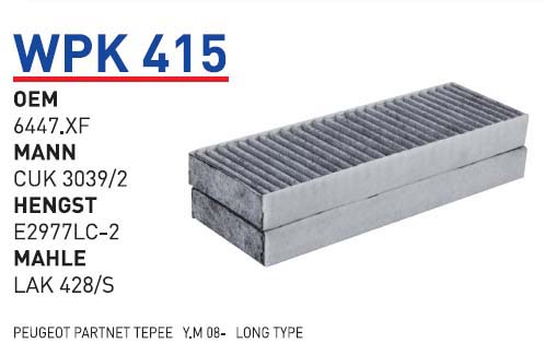PEUGEOT PARTNER TEPEE Y.M 08- UZUN TIP OLAN [WPK415]