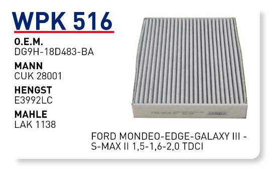 FORD MONDEO-EDGE-GALAXY III -S-MAX II 1,5-1,6-2,0 TDCI [WPK516]