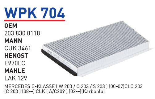 MERCEDES 203 KASA C - CLK KLASS (KARBONLU) [WPK704]