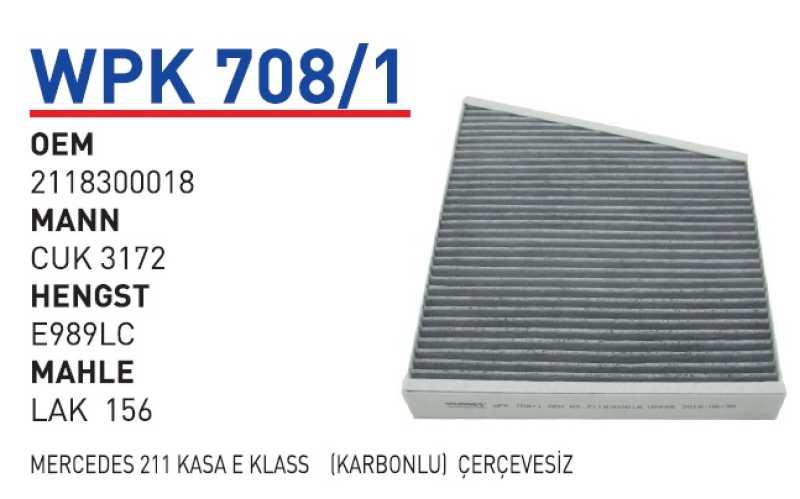 MERCEDES 211 KASA EKLASS (KARBONLU) ÇERÇEVESIZ [WPK708/1]