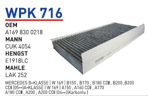 MERCEDES A KLASSE(W169)- B KLASSE(W245) 05-11 [WPK716]
