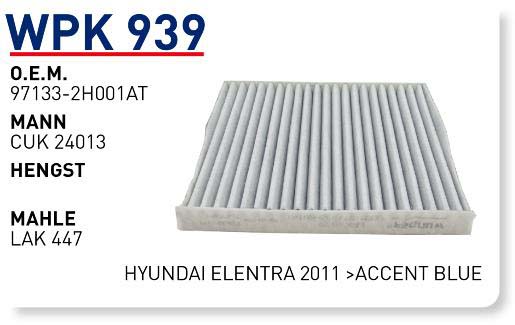 KIA CARENS IV-CERATO III - HYUNDAI ELENTRA 2011 >ACCENT BLUE [WPK939]