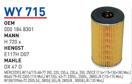 MERCEDES 115 KASA 200 - 220 - 230.4 115 MOTOR [WY715]
