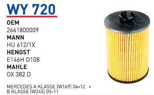 MERCEDES A KLASSE(W169) 04-12 - B KLASSE(W245) 05-11 [WY720]