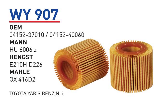 TOYOTA AURIS I-II - YARIS II-III- RAV 4 III-IV -VERSO [WY907]