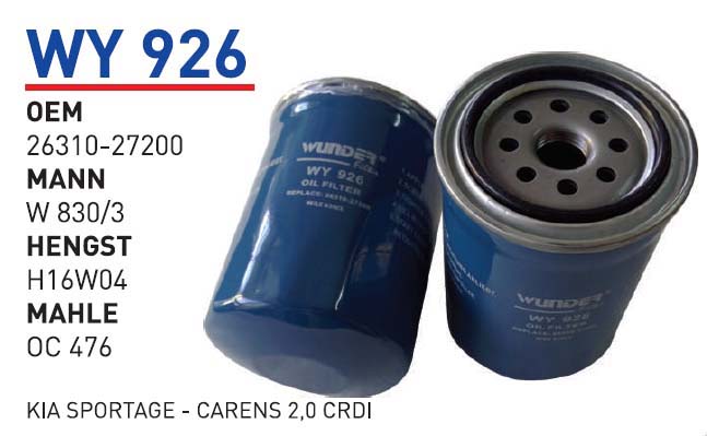 KIA SPORTAGE - CARENS 2,0 CRDI [WY926]