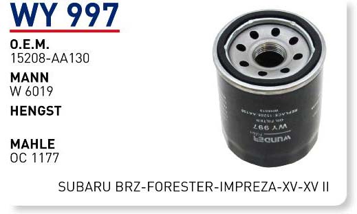SUBARU BRZ-FORESTER-IMPREZA-XV-XV II [WY997]